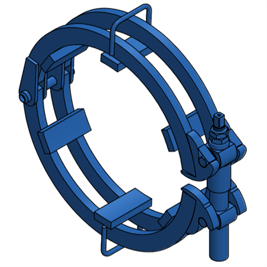 Ratchet-style pipe clamp for 20" Pipe