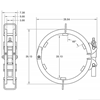 Ratchet-style pipe clamp dimensions for 20" Pipe