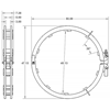 Ratchet-style pipe clamp dimensions for 40" Pipe