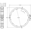 Ratchet-style pipe clamp dimensions for 50" Pipe