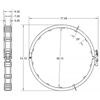 Ratchet-style pipe clamp dimensions for 66" Pipe