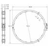 Ratchet-style pipe clamp dimensions for 78" Pipe