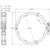 Ratchet-style pipe clamp dimensions for 36" Pipe