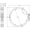 Ratchet-style pipe clamp dimensions for 38" Pipe