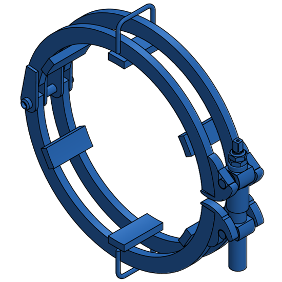 Ratchet-style pipe clamp for 24" Pipe