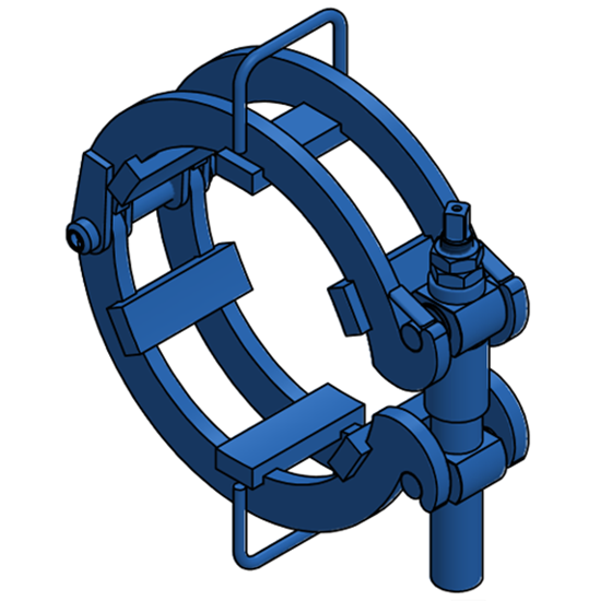 Ratchet-style pipe clamp for 12" Pipe