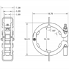 Ratchet-style pipe clamp dimensions for 12" Pipe