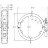 Ratchet-style pipe clamp dimensions for 18" Pipe