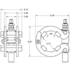 Ratchet-style pipe clamp dimensions for 4" Pipe